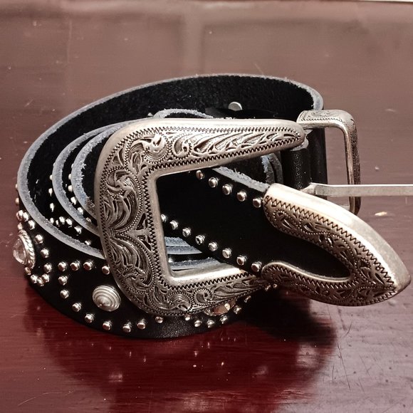 Urban Outfitters Accessories - Studded Bejeweled Western Uraban Outfitters Leather strap belt unisex  33.5"